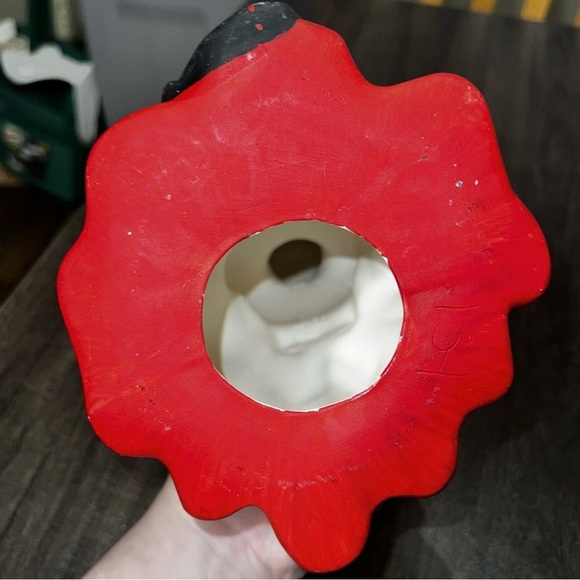 VNTAGE ATLANTIC MOLD MRS SANTA CLAUS CERAMIC HAND PAINTED RED DRESS EUC - Picture 5 of 5